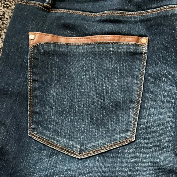 White House Black Market Dark Blue Jeans with Copper Details - Picture 7 of 7